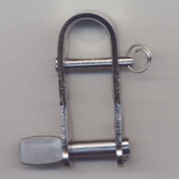 Schlüsselschäkel lang mit doppeltem Bolzen - Edelstahl rostfrei, 23/40 x 16 mm
